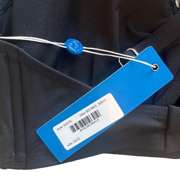 NWT Birdsong Eco Onyx Underwire Bikini Top in Black Women’s 32DD S10175 - Picture 4 of 4